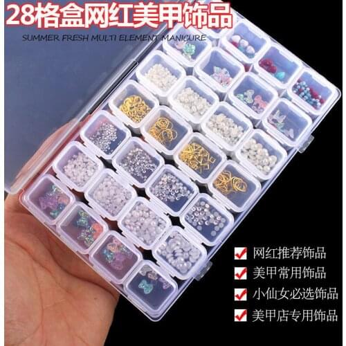 12/28 boxes / set of AB crystal rhinestone diamond gem 3D glitter nail art decoration beauty Nail Rhinestone Glitter
