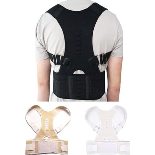 2018 New Hot Posture Corrector Support Adjustable Unisex Magnetic Back Shoulder Brace Belt