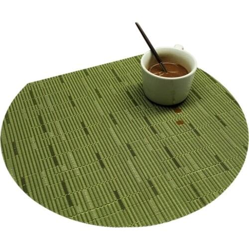 4Pcs/Set Nordic Simple Semicircle Non-Slip Place Mats Napkins Heat Resistant Dining Table Mats PVC Disc Pads Bowl Coasters