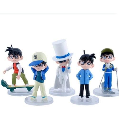 5pcs/lot 13cm Anime Conan PVC Action Figure Collection Model Toys For Children birthday gifts