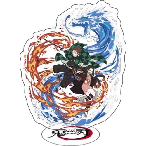 Anime Demon Slayer Acrylic Figure Tanjirou Special Effects Water Breathing Stand Model Toys Accessories For Boys Girls Gifts