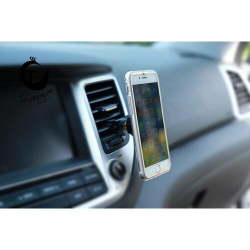 New Car Phone holder Used for Air Outlet Knob Lock 360 Degrees Rotation on-Board Phone Bracket Magnet Universal Tiny Firm Stable