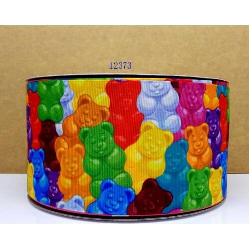 Free shipping 50 yard per cartoon printed grosgrain ribbon 12373