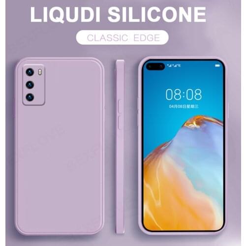 Phone Cases for Huawei P40 P30 P20 Pro Mate 30 20 Pro Nova 7 Pro 7 SE Honor 30 Pro Case Original Liquid Silicone Soft Back Cover