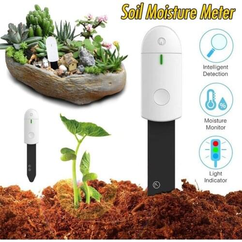 Hygrometer Waterproof Three Light Indicators ABS Intelligent Plant Monitor for Flower Plant Monitor