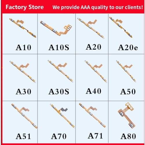 Volume Button Power Switch On Off Button Flex Cable For Samsung A10 A10S A30 A30S A20 A20E A40 A50 A51 A70 A71 A80