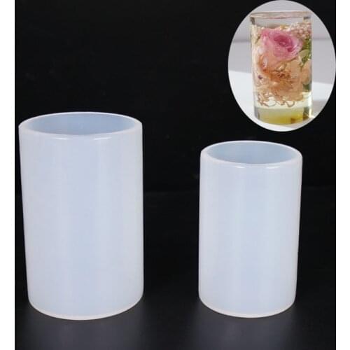 Crystal Cylinder Silicone Mold For Dried Flower Decoration DIY Making Finding Accessories