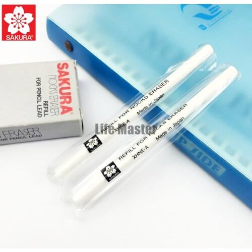 LifeMaster Sakura Eraser Refill XHNE-A For Nocks Eraser 2pcs/lot 6.8*122mm Pencil Lead Rubber Refill School & Office Supplies