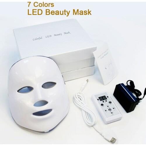 7 Colors LED Facial Mask Photon Led Korean Photon Therapy Face Mask Machine Light Therapy Acne Wrinkle Removal Beauty Led Mask