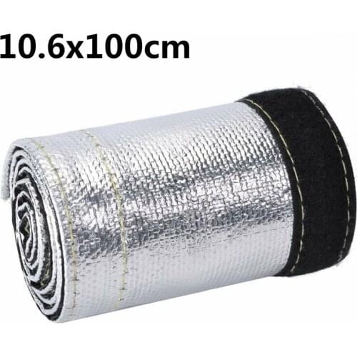 Metallic Heat Shield Sleeve Insulated Wire Hose Cover Wrap Loom Tube 3.3Ft X 4.2 Car Accessories Sound Heat Insulation Cotton