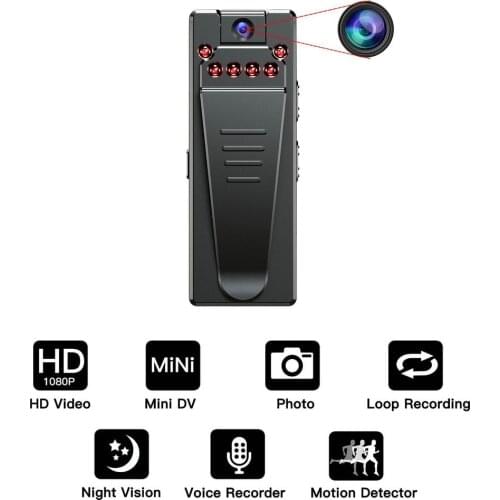 Full HD 1080P Mini Camera Portable video Camara Infrared Night Vision Recording Dictaphone Small Motion Body Cam Clip Camcorders