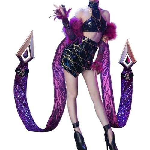 New!!!2020 Anime KDA Evelynn cosplay costume LOL Idol singer new skin kda sexy skirt A