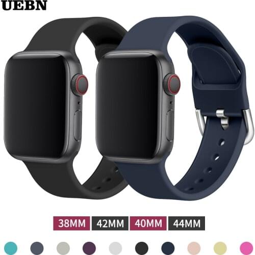 UEBN silicone Sport band For Apple Watch series 6 40mm 44mm strap for iWatch 6 5 4 3 42mm 38mm Bracelet watchbands