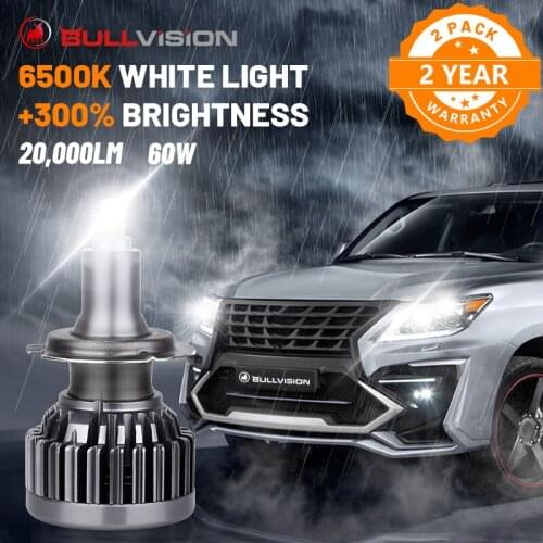 BULLVISION H7 LED Headlight 20000LM CSP Chip H1 H11 H8 H9 9005 HB3 9006 HB4 3D 360 Degree Lighting Lights Hi/Lo Beam With Driver