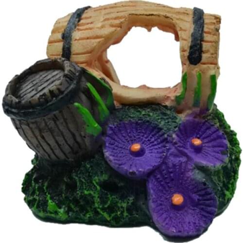 Resin Aquarium Ornaments Decorations Artificial Barrel Cave Landscaping Accessories For Fish Tank Aquarium Background 2021 New