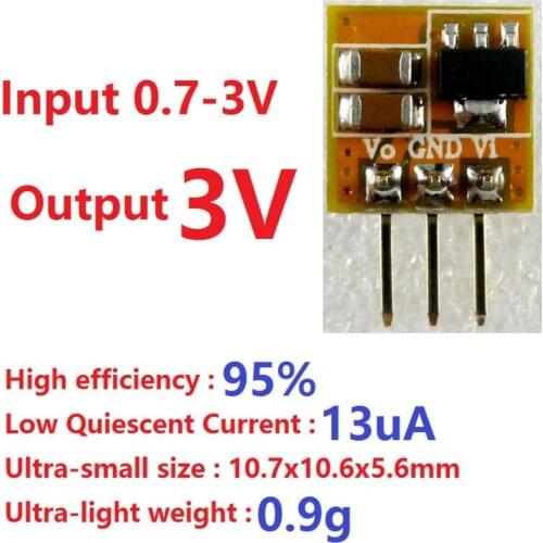 300mA High Efficiency synchronous PFM step-up DC-DC converter 0.7-3V to 3V for AA AAA Dry cell powered equipment LED