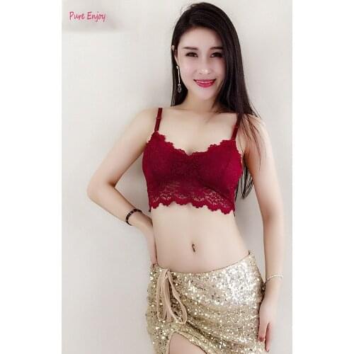 Adult Belly Dance Costume vest for Women Bellydance Belly Dance Clothes Indian Clothes lace+modal vest