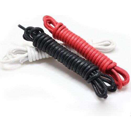 1Pair Waxed Coloured Shoelaces For Leather Shoes Laces DIY Handmade Round Strings Martin Boots Sport Shoes Cord Ropes Shoelaces