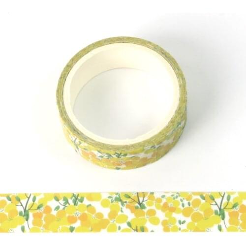 1pcs Cute Beautiful Plant yellow Leaves Decorative Washi Tape Paper DIY Scrapbooking Masking Tape School Office Supply