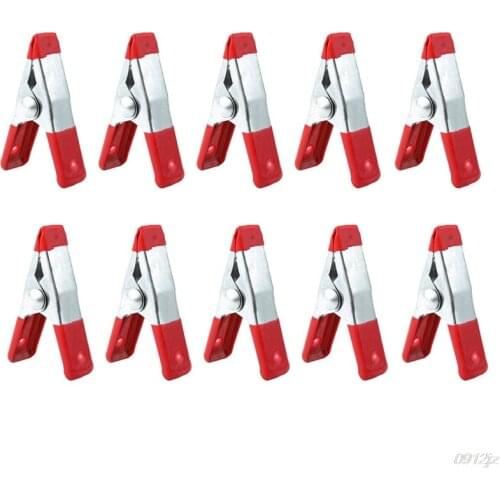 10PCS Metal Spring Clamps 2" Clip Soft Plastic Tips Grip Photos Craft