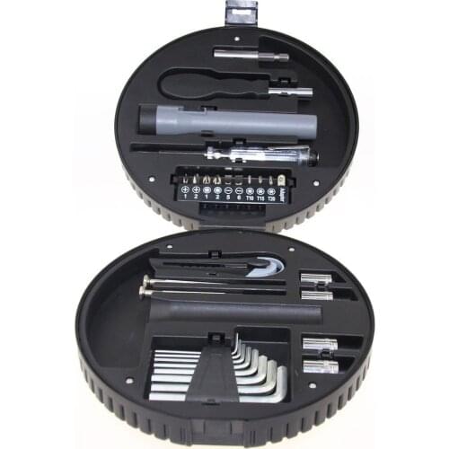 29 Pcs Home Tire-shaped Tool Set Toolbox Hardware Hand Tools Kit Wrench Screwdriver Hammer Toolbox Set Toolkit