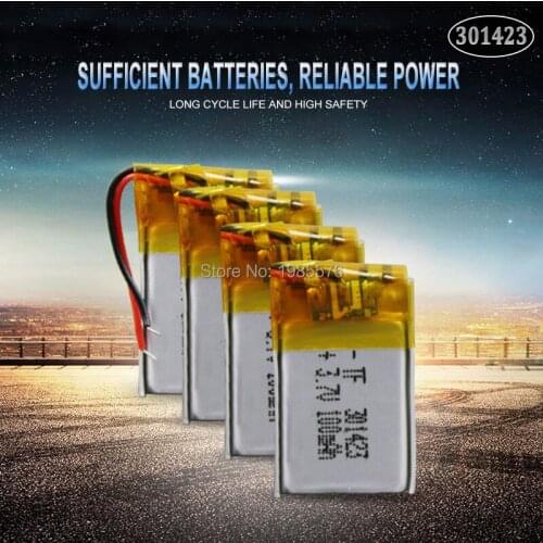 5/10/20/50/100pcs 3.7v 100mAh 301423 031423 polymer lithium battery li-po li-ion rechargeable battery