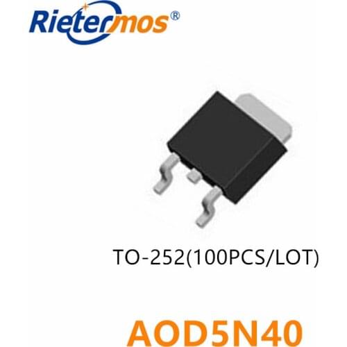 50PCS 100PCS AOD5N40 D5N40 5N40 T0-252 SMD