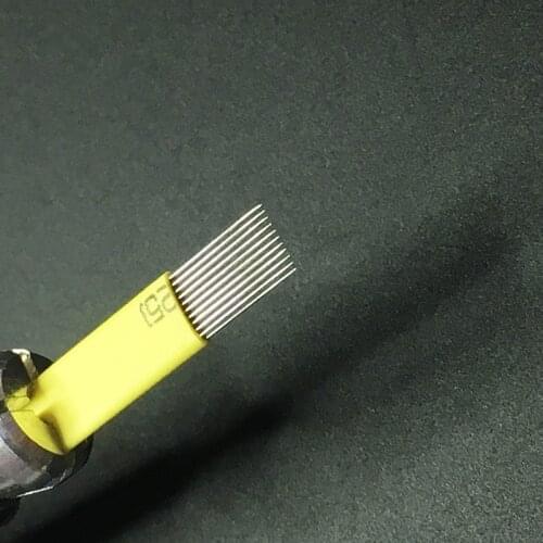 500 Double Row 21 Microblading Needle Tattoo Needles for Manual Pen Fog Blade for Permanent Makeup Eyebrow