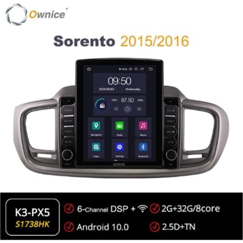 Ownice Android 10.0 Car Radio for Kia Sorento 2015 2016 GPS 2 Din Auto Audio System Stereo Player 4G LTE Tesla Style Multimedia