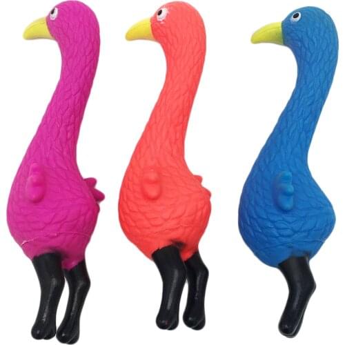 Bonzerpet Dog Vinyl Squeaky Screaming Chew Cute Cartoon Teething Molar Durable Pet Playing Tooth Grinding &Training BIRD Toy