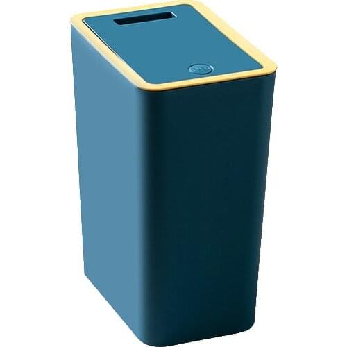 Household garbage can toilet slotted wastebasket with cover large capacity bedroom covered wastebasket