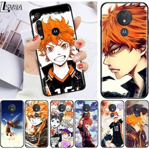Anime Volleyball Haikyuu for Motorola G9 G8 G E7 E6 One Play Marco Hyper Fusion Stylus Power Edge Plus Black Phone Case