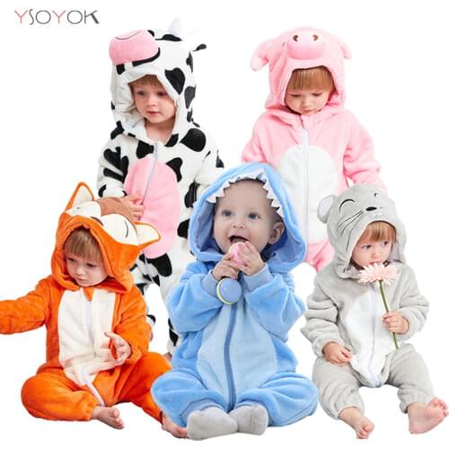 2020Baby Pajamas Cartoon Unicorn Clothes for Sleeping Girl Rompers Kids Baby Sleepwear Boy Animal Panda Infant Children Jumpsuit