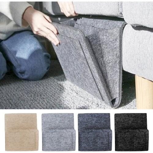 Felt Bedside Storage Organizer Anti-slip Bedside Bag Bed Sofa Side Pouch Hanging Couch Storage Bed Holder Pockets