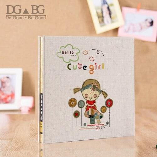 DIY Photo Album Photos Large Kids Family Photo Albums Cute Girl Album Childrens Gift Self-Adhesive Dust-Free air-Free Glue Free