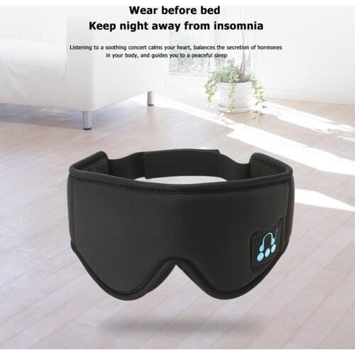 Comfort Blindfold Shield Patch Eyeshade 3D Sleep Eye Mask Cover Shade Eyepatch Wireless Bluetooth-compatible Sleep Headset