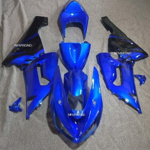 Motorbike hulls Injection Blue black fairing kit For NINJA ZX 6R 636 05 06 ZX-6R 05-06 ZX6R 2005 2006 fairings set