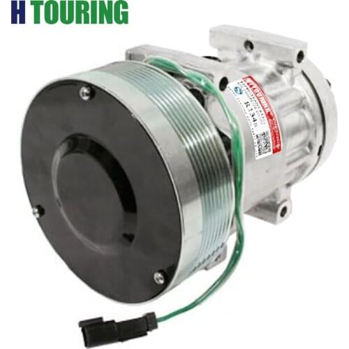 AC Compressor and Clutch For Caterpillar Replaces Sanden 4840 4302 4284U1 4284 1835106 1521856 204840 10363871 24v Sanden 709