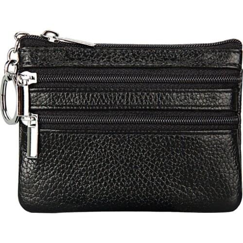 Leather Women Wallet Purses Coin Purse Female Small Bifold Retro Zipper Wallet Lady Purse For Men Money Bag Clutch Card Holder