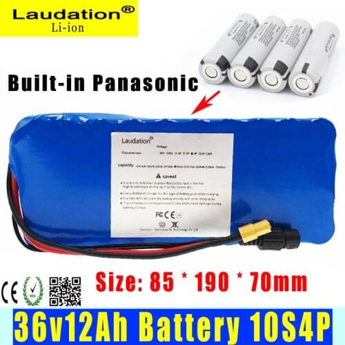For Panasonic 36V Electric Bicycle Lithium Battery 12Ah Batteria Pack 18650 500W High Power and Capacity Motorcycle Scooter