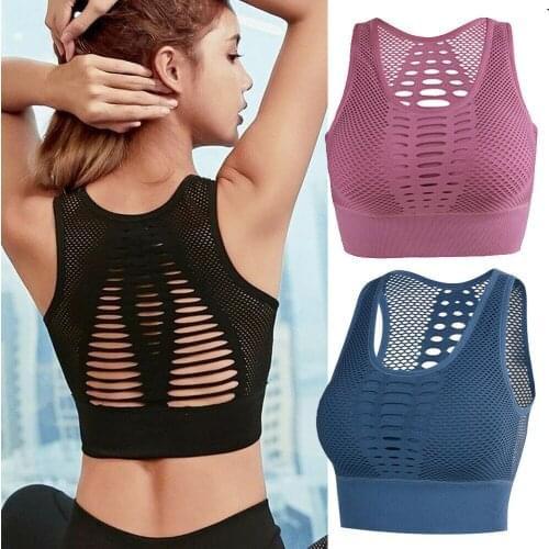 Fitness Womens T-shirts Workout Sports Bra Backless Yoga Vest Breathable Athletic Yoga Shirts Gym Running Tank Top 2021 Hot