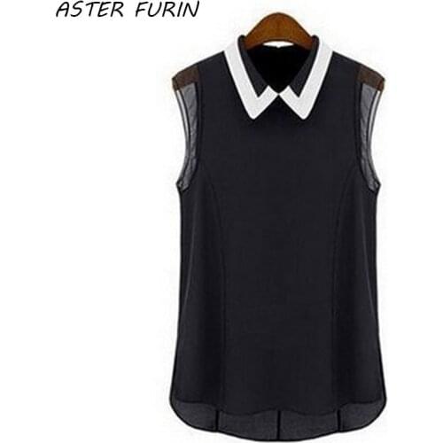 Fashion Office Women Elegant Blouse Chiffon Turn Down Collar Shirt Ladies Tops