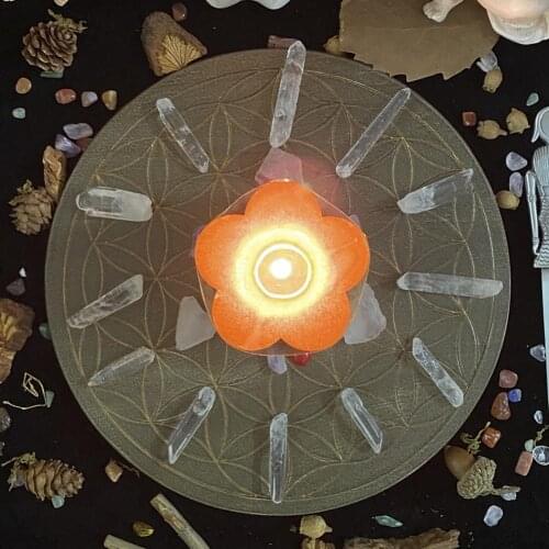 2021 NEW Flower of Life Crystal Energy Dowsing Pendulum Divination Props