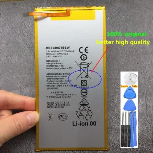 Original 4800mAh HB3080G1EBW Battery For Huawei MediaPad T1 8.0" / T1-821L / T1-821W / T1-823L Batteries