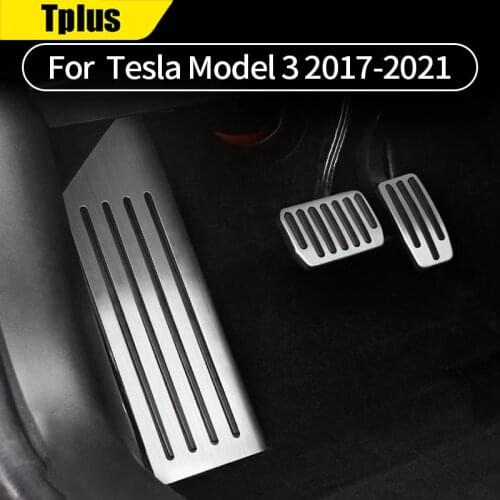 Foot Rest Modified Pedal Pad Plate For Tesla Model 3 2017-2021 Car Aluminum Alloy Accelerator Brake Rest Pedal Accessories