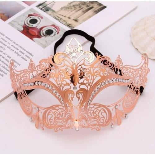 Luxury Gold Metal Filigree Laser Cut Venetian Masquerade Mask Wedding Event Christmas Ball Costume Party Masks
