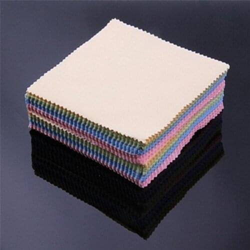 10PCS Microfiber Glasses Cloth Eyeglass Cleaner Portable Eyewear Lens Accessories Phone Screen Cleaning Wipes Random Color