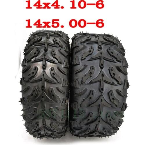 ATV Tire 14x5.00-6 Inch Tubeless Tire 14x4.10-6, For 50cc, 70cc, 110cc Small ATV Front And Rear Wheel Four Wheeled Vehicle, Lawn