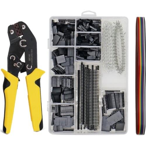 SN-28B ratchet Dupont Crimper plier with 1550pcs Dupont Connectors kit 0.25-1.0mm² 22-18AWG Dupont hand Crimping Tool set