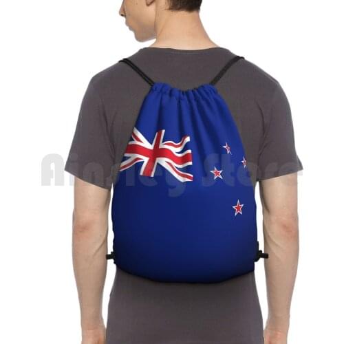 New Zealand Flag Duvet-Kiwi Bedspread Backpack Drawstring Bag Riding Climbing Gym Bag New Zealand New Zealander New Zealand